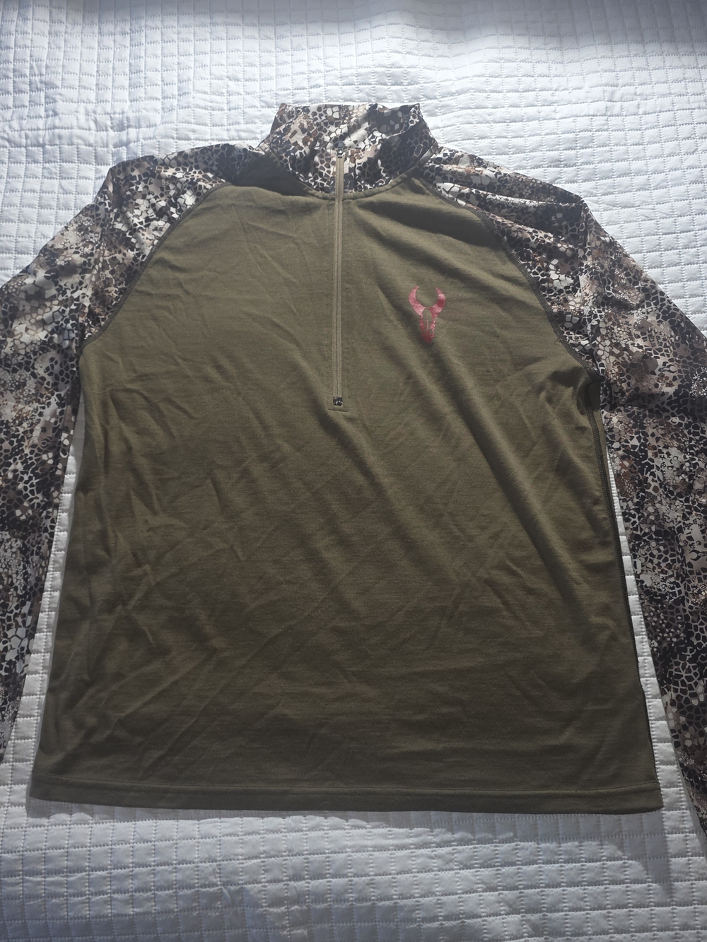 Badlands Olive Green Men’s Long-Sleeve Half-Zip Performance Shirt